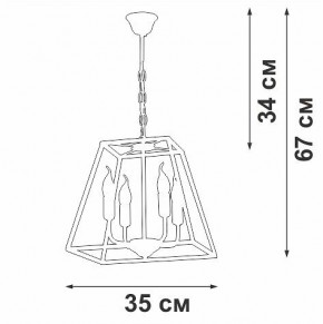 Подвесная люстра Vitaluce V4237 V4237-0/4 в Ишиме - ishim.ok-mebel.com | фото 3