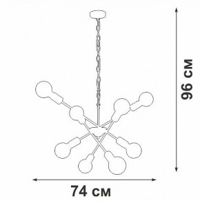 Подвесная люстра Vitaluce V4750 V4750-1/8 в Ишиме - ishim.ok-mebel.com | фото 2