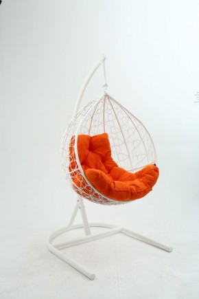 Подвесное кресло Бароло (белый/оранжевый) в Ишиме - ishim.ok-mebel.com | фото