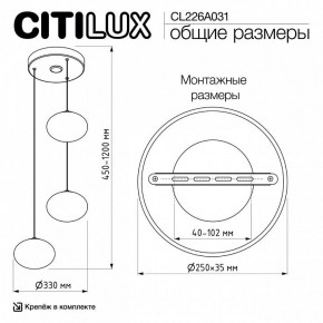Подвесной светильник Citilux Atman Smart CL226A031 в Ишиме - ishim.ok-mebel.com | фото 10