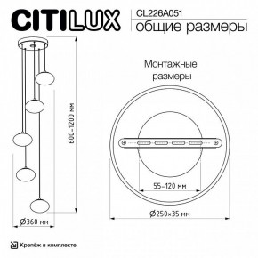 Подвесной светильник Citilux Atman Smart CL226A051 в Ишиме - ishim.ok-mebel.com | фото 10