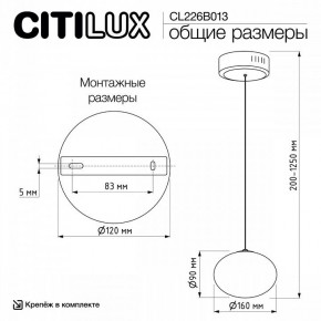 Подвесной светильник Citilux Atman Smart CL226B013 в Ишиме - ishim.ok-mebel.com | фото 10