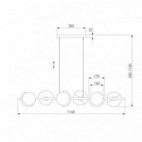 Подвесной светильник Eurosvet Moity 70149/6 черный/латунь Smart в Ишиме - ishim.ok-mebel.com | фото 3