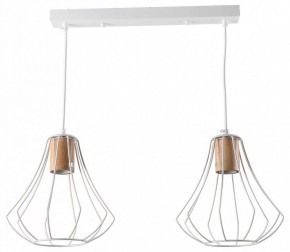 Подвесной светильник Imex MD.9052 MD.9052-2-P-WH+WOOD в Ишиме - ishim.ok-mebel.com | фото
