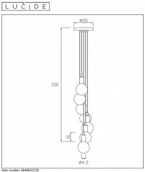 Подвесной светильник Lucide Fix Multiple 08408/07/30 в Ишиме - ishim.ok-mebel.com | фото 4