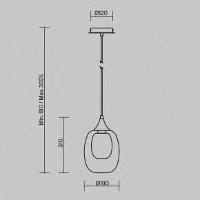 Подвесной светильник Maytoni Aura MOD016PL-01BS1 в Ишиме - ishim.ok-mebel.com | фото 4