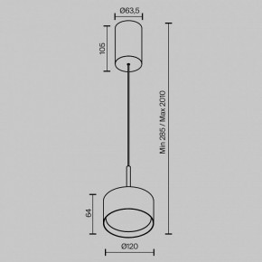 Подвесной светильник Maytoni Glare P102PL-12W4K-BS в Ишиме - ishim.ok-mebel.com | фото 7