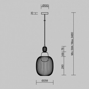 Подвесной светильник Maytoni Levitation MOD376PL-01G1 в Ишиме - ishim.ok-mebel.com | фото 5