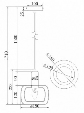 Подвесной светильник Maytoni Vision MOD411PL-01G в Ишиме - ishim.ok-mebel.com | фото 7