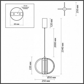 Подвесной светильник Odeon Light Toscana 5447/12L в Ишиме - ishim.ok-mebel.com | фото 5