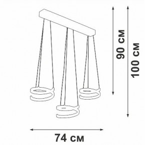Подвесной светильник Vitaluce V3047 V3047-1/3S в Ишиме - ishim.ok-mebel.com | фото 4