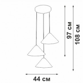 Подвесной светильник Vitaluce V3093 V3093-0/3S в Ишиме - ishim.ok-mebel.com | фото 2