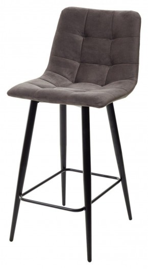 Полубарный стул CHILLI-QB графит #14, велюр / черный каркас (H=66cm) М-City в Ишиме - ishim.ok-mebel.com | фото