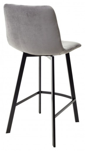 Полубарный стул CHILLI-QB SQUARE светло-серый #26, велюр / черный каркас (H=66cm) М-City в Ишиме - ishim.ok-mebel.com | фото 4
