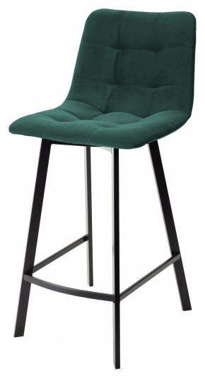 Полубарный стул CHILLI-QB SQUARE зеленый #19, велюр / черный каркас (H=66cm) М-City в Ишиме - ishim.ok-mebel.com | фото 1