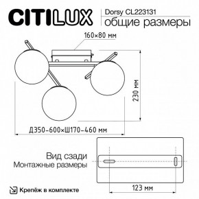 Потолочная люстра Citilux Dorsy CL223131 в Ишиме - ishim.ok-mebel.com | фото 11