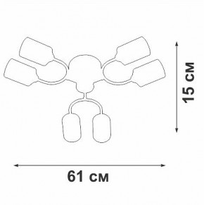 Потолочная люстра Vitaluce V2823 V2823-1/6PL в Ишиме - ishim.ok-mebel.com | фото