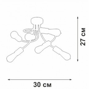 Потолочная люстра Vitaluce V3928 V3928-1/6PL в Ишиме - ishim.ok-mebel.com | фото 4