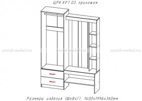 КРИТ-3 Прихожая (Анкор темный/Анкор белый) в Ишиме - ishim.ok-mebel.com | фото 2