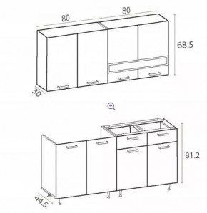 РИО-2 ЛДСП Кухонный гарнитур 1,6 м в Ишиме - ishim.ok-mebel.com | фото 7