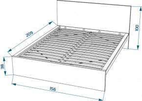 S00975 Варма Сэнг 140 кровать, 156х208х100/38, белый в Ишиме - ishim.ok-mebel.com | фото 3