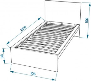 S01033 Варма Сэнг 90 кровать, 106х208х100/38, белый в Ишиме - ishim.ok-mebel.com | фото 3