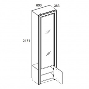 Шкаф 1DZ, OLIVIA, цвет вудлайн крем/дуб анкона в Ишиме - ishim.ok-mebel.com | фото 2