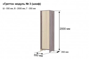 Шкаф 2-х створчатый "Гретта 3" в Ишиме - ishim.ok-mebel.com | фото 6