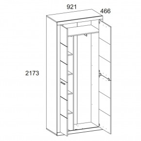 Шкаф 2D OSKAR , цвет дуб Санремо в Ишиме - ishim.ok-mebel.com | фото 4