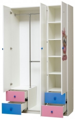 Шкаф 3-х дверный с ящиками и фотопечатью Совята 3.1 (1200) в Ишиме - ishim.ok-mebel.com | фото 2