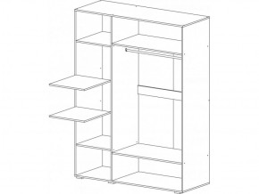 Шкаф 3-х створчатый Ненси 1500 (Венге/Белый глянец) в Ишиме - ishim.ok-mebel.com | фото 2