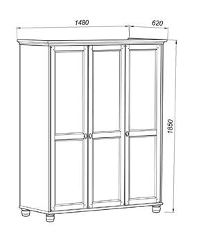 Шкаф 30 Вествик трёхдверный, массив сосны, цвет белый в Ишиме - ishim.ok-mebel.com | фото 2