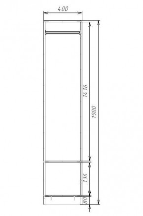 Шкаф для Одежды ЭШ1-РП-19-4 (ручка профильная) серия "Экон" в Ишиме - ishim.ok-mebel.com | фото 2