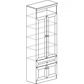 Шкаф для посуды №612 Инна Денвер темный в Ишиме - ishim.ok-mebel.com | фото 3