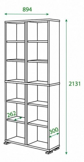 Шкаф книжный Домино ПУ-30-3 в Ишиме - ishim.ok-mebel.com | фото 2
