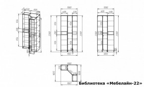 Шкаф книжный Мебелайн-22 в Ишиме - ishim.ok-mebel.com | фото 3