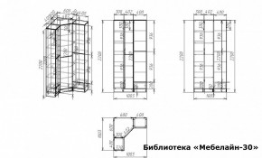 Шкаф книжный Мебелайн-30 в Ишиме - ishim.ok-mebel.com | фото 3