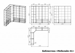 Шкаф книжный Мебелайн-41 в Ишиме - ishim.ok-mebel.com | фото 3