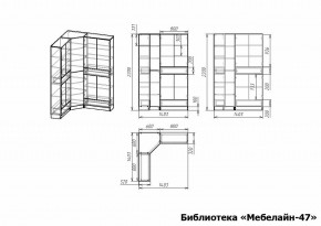 Шкаф книжный Мебелайн-47 в Ишиме - ishim.ok-mebel.com | фото 3