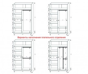 Шкаф-купе 1400 серии SOFT D1+D3+B2+PL1 (2 ящика+1штанга) профиль «Графит» в Ишиме - ishim.ok-mebel.com | фото 7