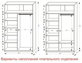 Шкаф-купе 1400 серии SOFT D6+D6+B2+PL3 (2 ящика+2штанги) профиль «Капучино» в Ишиме - ishim.ok-mebel.com | фото 7