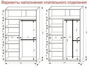 Шкаф-купе 1400 серии SOFT D8+D2+B2+PL4 (2 ящика+F обр.штанга) профиль «Графит» в Ишиме - ishim.ok-mebel.com | фото 7