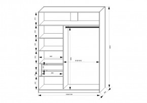 Шкаф-купе 1500 серии NEW CLASSIC K3+K3+B2+PL1 (2 ящика+1 штанга) профиль «Капучино» в Ишиме - ishim.ok-mebel.com | фото 3