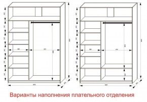 Шкаф-купе 1600 серии SOFT D1+D3+B2+PL1 (2 ящика+1штанга) профиль «Графит» в Ишиме - ishim.ok-mebel.com | фото 6