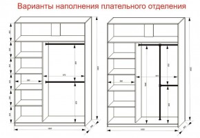 Шкаф-купе 1600 серии SOFT D1+D3+B2+PL1 (2 ящика+1штанга) профиль «Графит» в Ишиме - ishim.ok-mebel.com | фото 7