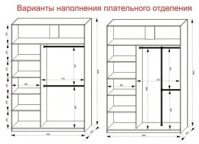 Шкаф-купе 1600 серии SOFT D6+D6+B2+PL3 (2 ящика+2штанги) профиль «Капучино» в Ишиме - ishim.ok-mebel.com | фото 7