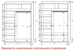 Шкаф-купе 1600 серии SOFT D8+D2+B2+PL4 (2 ящика+F обр.штанга) профиль «Графит» в Ишиме - ishim.ok-mebel.com | фото 7