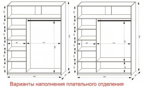 Шкаф-купе 1800 серии SOFT D6+D4+B2+PL2 (2 ящика+1штанга+1 полка) профиль «Капучино» в Ишиме - ishim.ok-mebel.com | фото 8