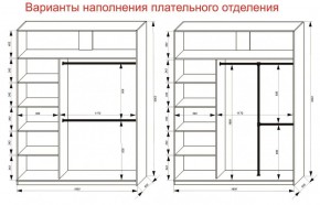 Шкаф-купе 1800 серии SOFT D6+D6+B2+PL3 (2 ящика+2штанги) профиль «Капучино» в Ишиме - ishim.ok-mebel.com | фото 8