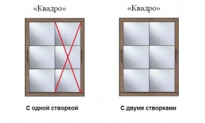 Шкаф-купе №19 Серия 3 Квадро (1700) Ясень Анкор светлый в Ишиме - ishim.ok-mebel.com | фото 3